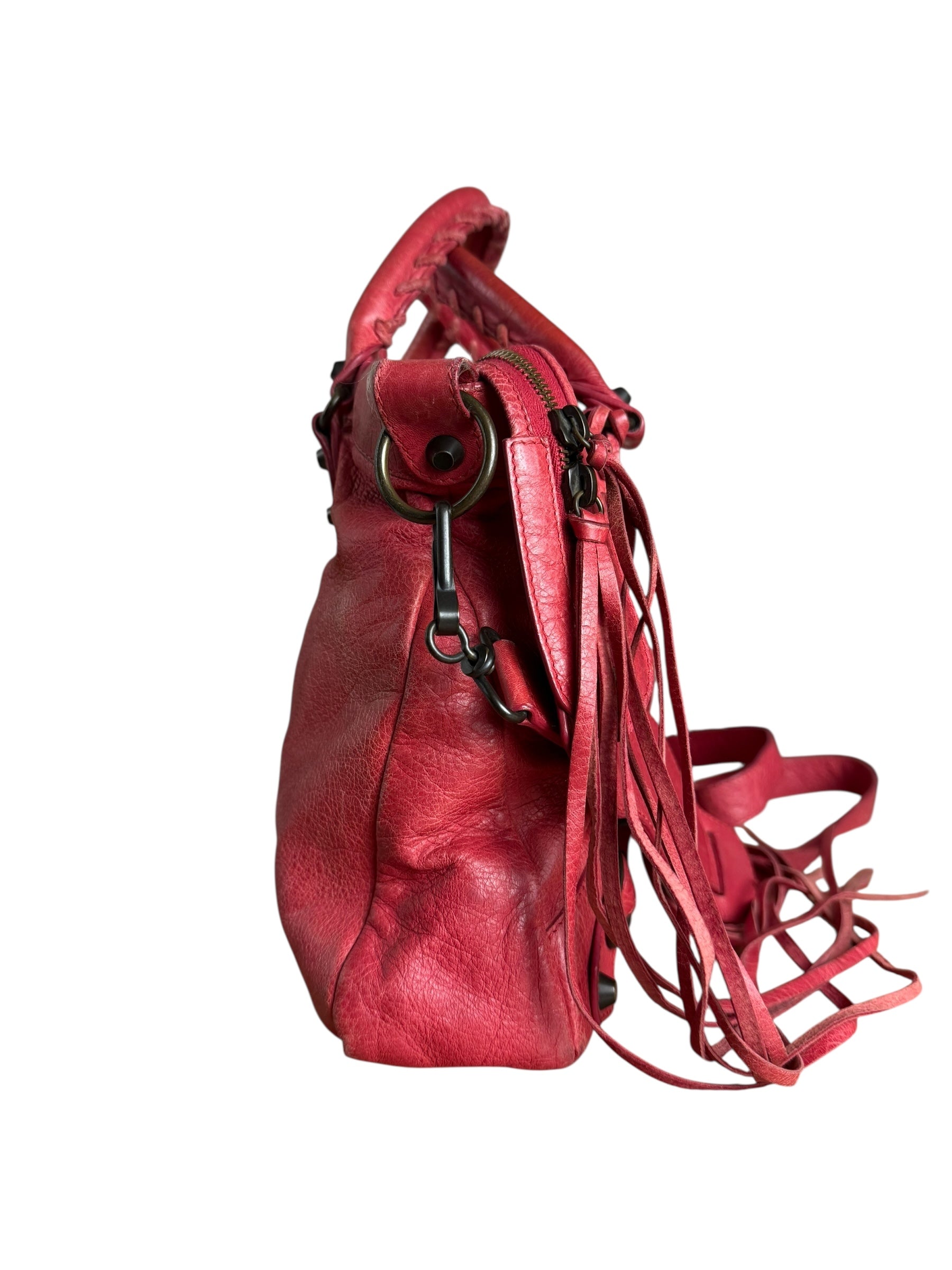 Balenciaga Red Le City Bag S