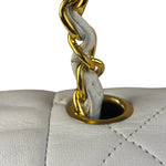 Chanel White Lambskin Diana Bijoux Flap 1992