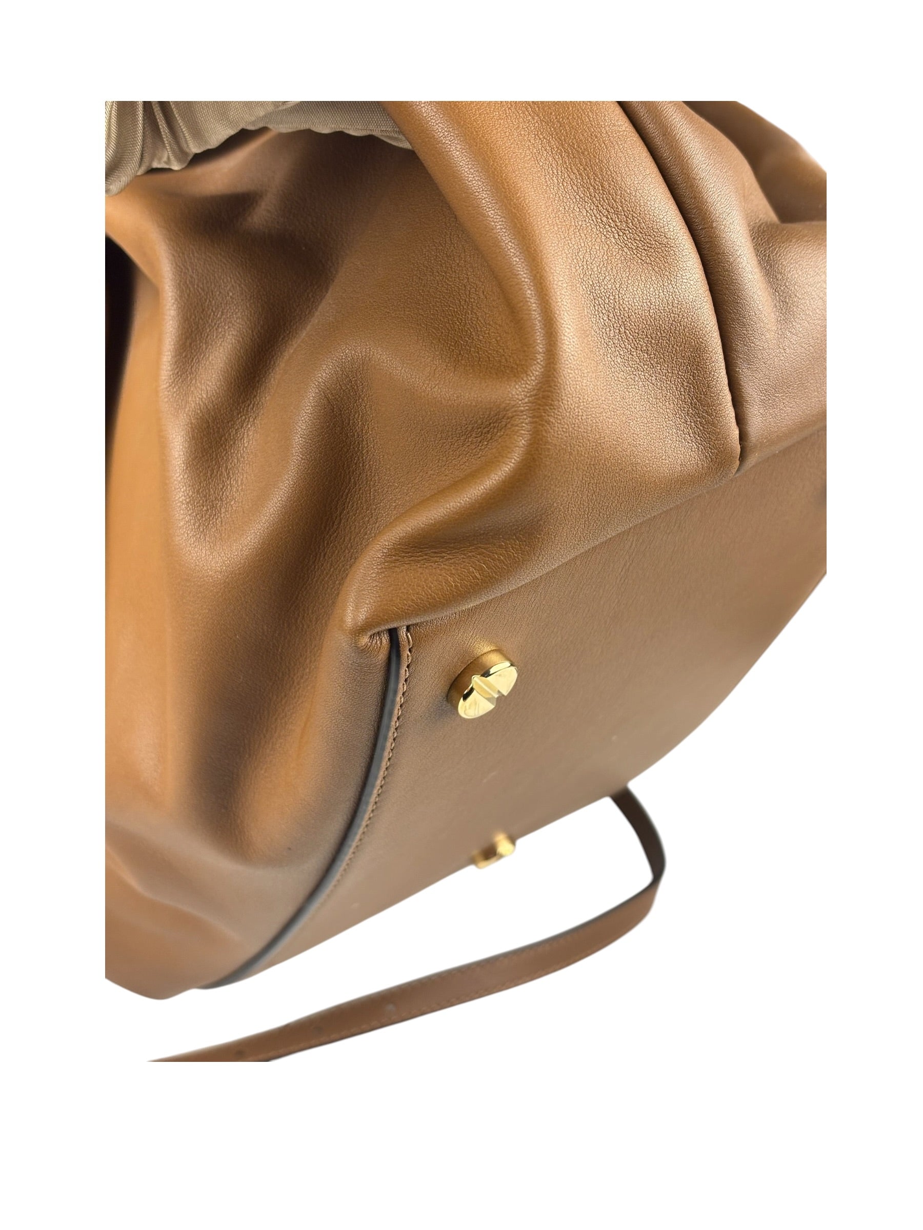 Valentino Garavani Brown Rockstud Shoulder Tote