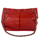 Chanel Red Quilted Leather Natural Beauty Chain Tote 2010