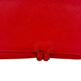 Burberry Red Leather Haymarket Check Shoulder Bag