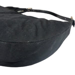 Fendi Black Leather Trim Mamma Baguette