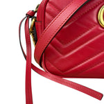 Gucci Leather GG Red Marmont Crossbody