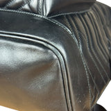 Gucci Black Chevron Leather Backpack