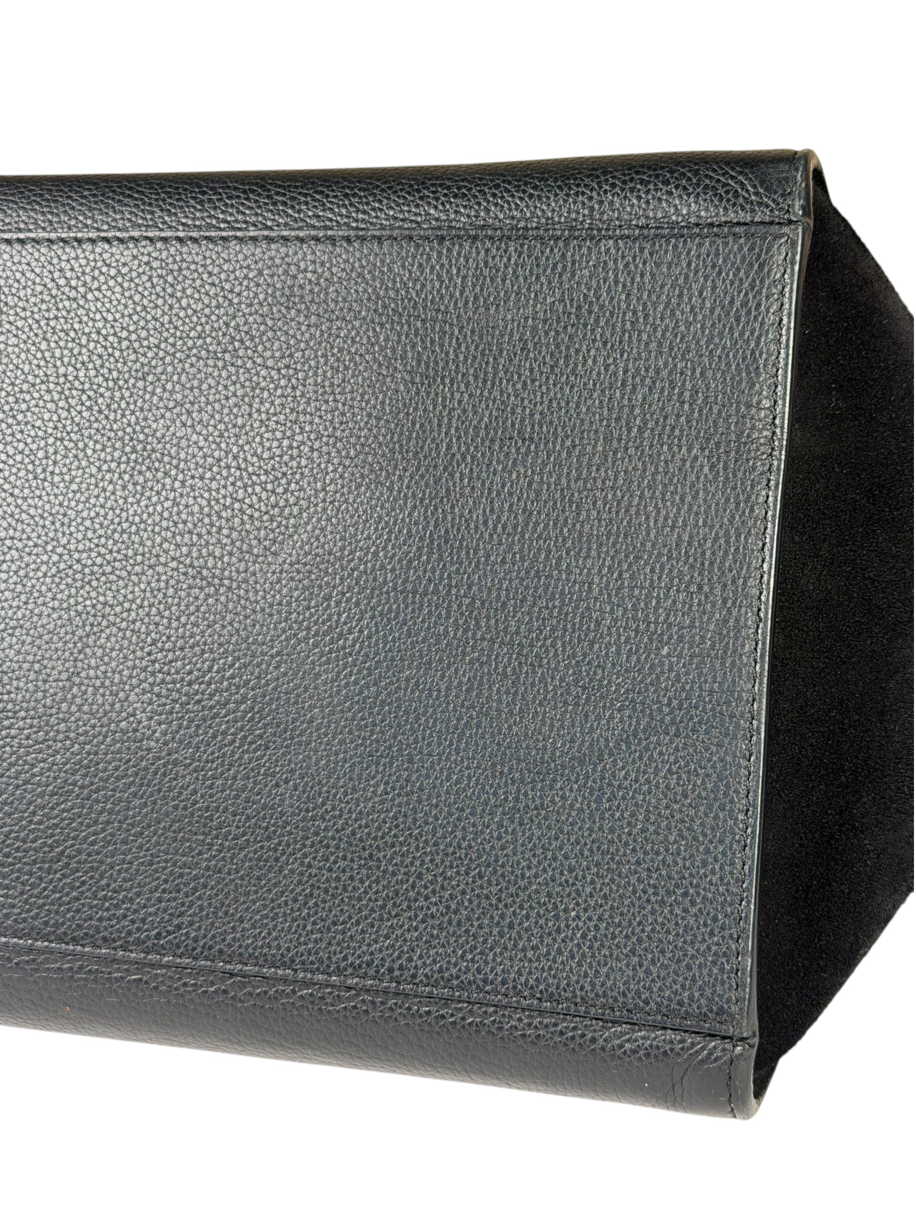 Celine Black Leather/Suede Trapeze Medium Handbag