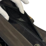 Chanel Black Patent Quilted Leather Double Flap Bag