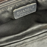 Chanel Black/Grey Textured Patent 2.55 Reissue Chain Tote