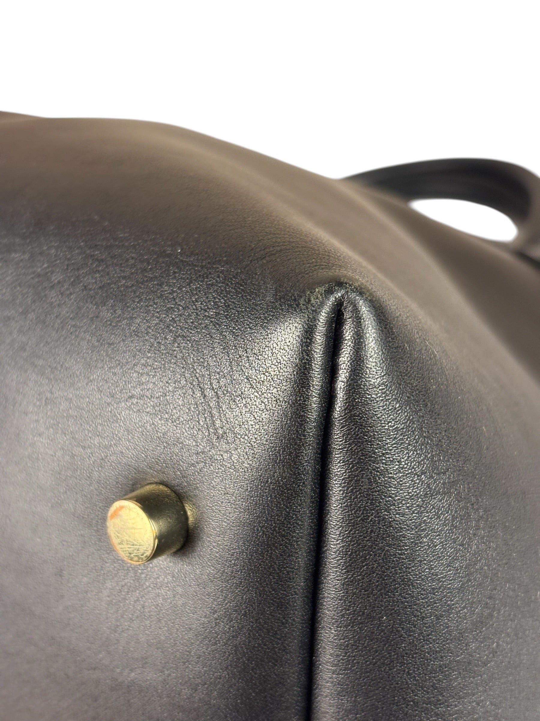 Manu Atelier Black Leather Le Cambon 35 Tote