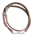 Dior D104 Pink Leather Double Strap Watch