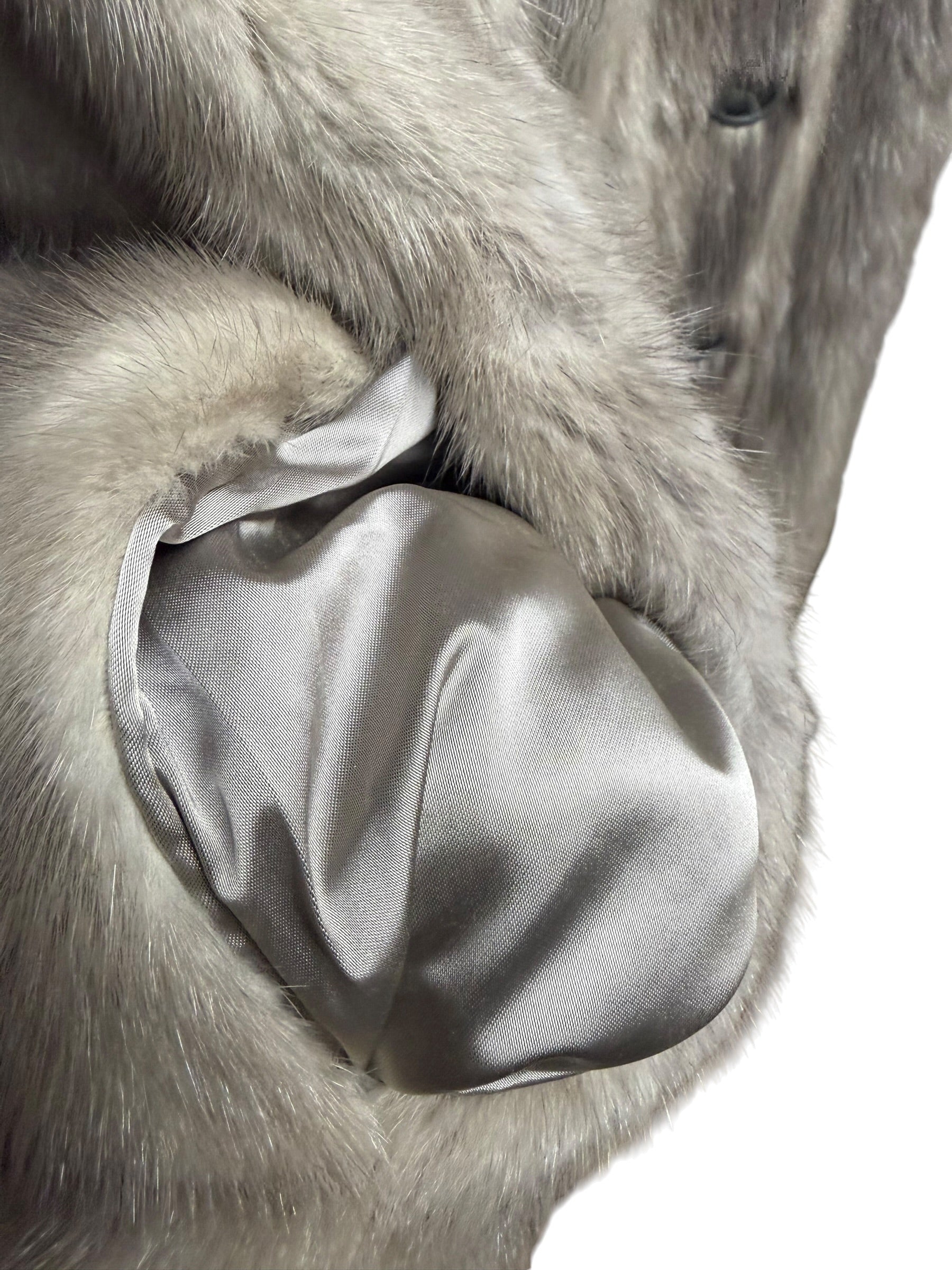 Vintage Koslouis Light Grey Mink Fur Coat