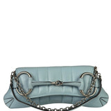 Gucci Blue Leather Horsebit Chain Shoulder Bag