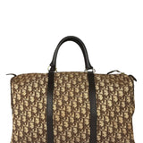 Christian Dior Brown Leather Trim Trotter Boston Bag