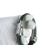 Cartier Must de Tank Green Croc Strap White Dial