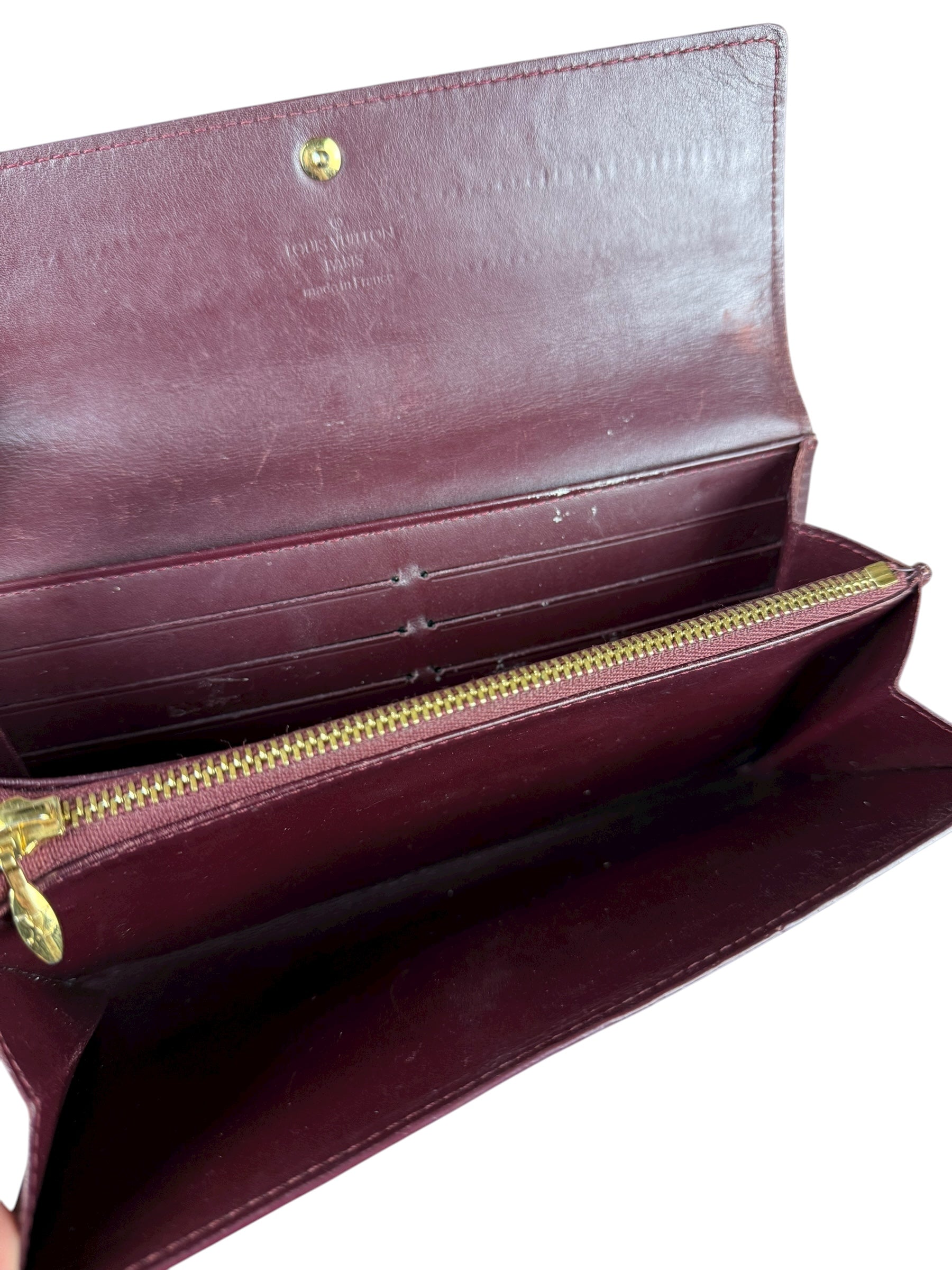 Louis Vuitton Monogram Vernis Long Wallet Amarante