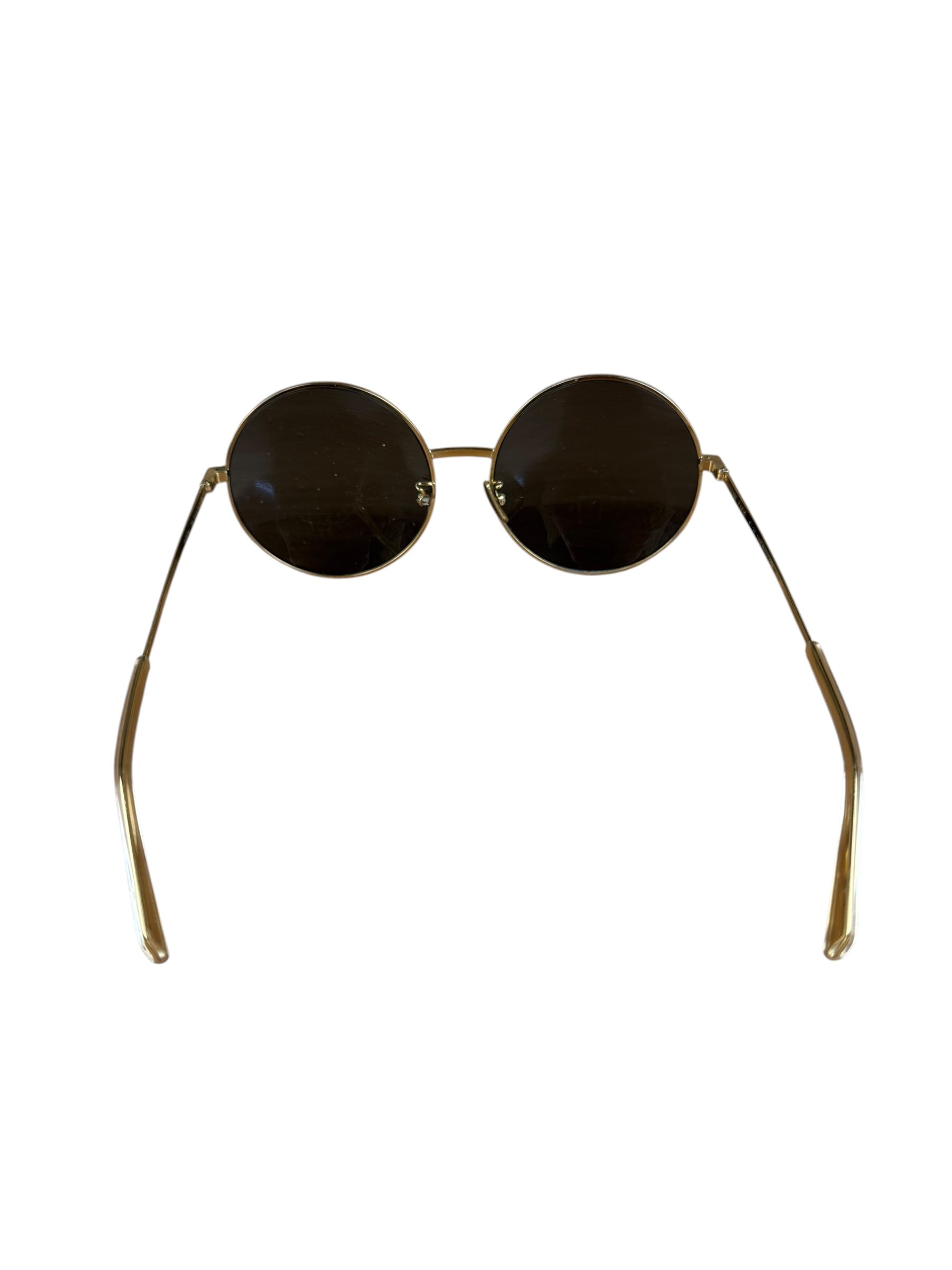 Celine Vintage Gold Round Frame Sunglasses