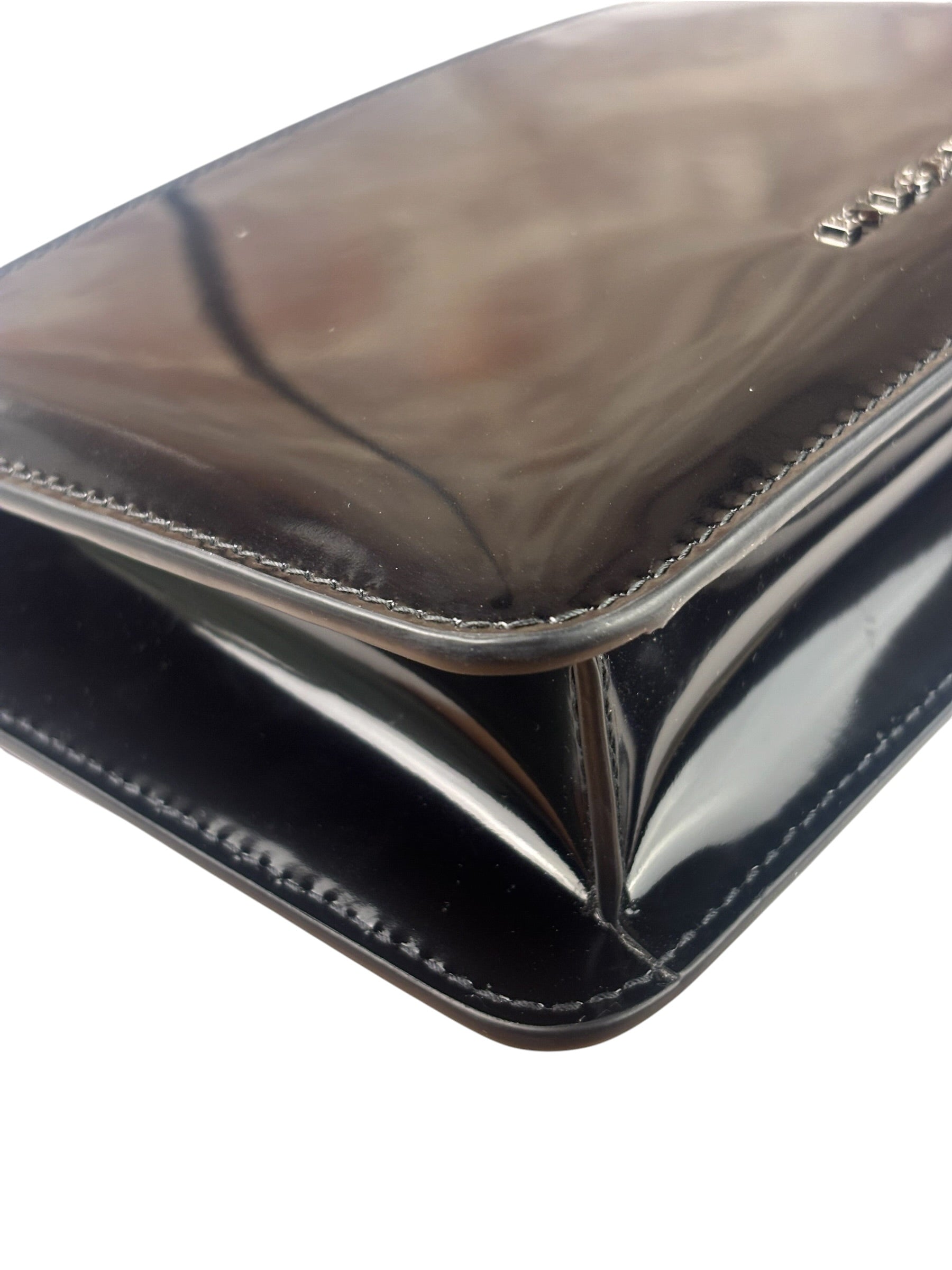 Bvlgari Black Patent Leather Small Serpenti Crossbody Bag