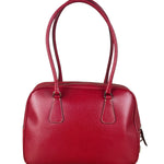 Prada Red Leather Bowling Shoulder Bag