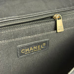 Chanel Vintage Navy Blue Leather Wild Stitch Surpique Flap Bag 2001