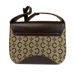 Celine Brown Leather Trim C Macadam Hobo Bag