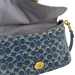 Coach Signature Blue Jacquard Denim Soft Tabby Shoulder Bag