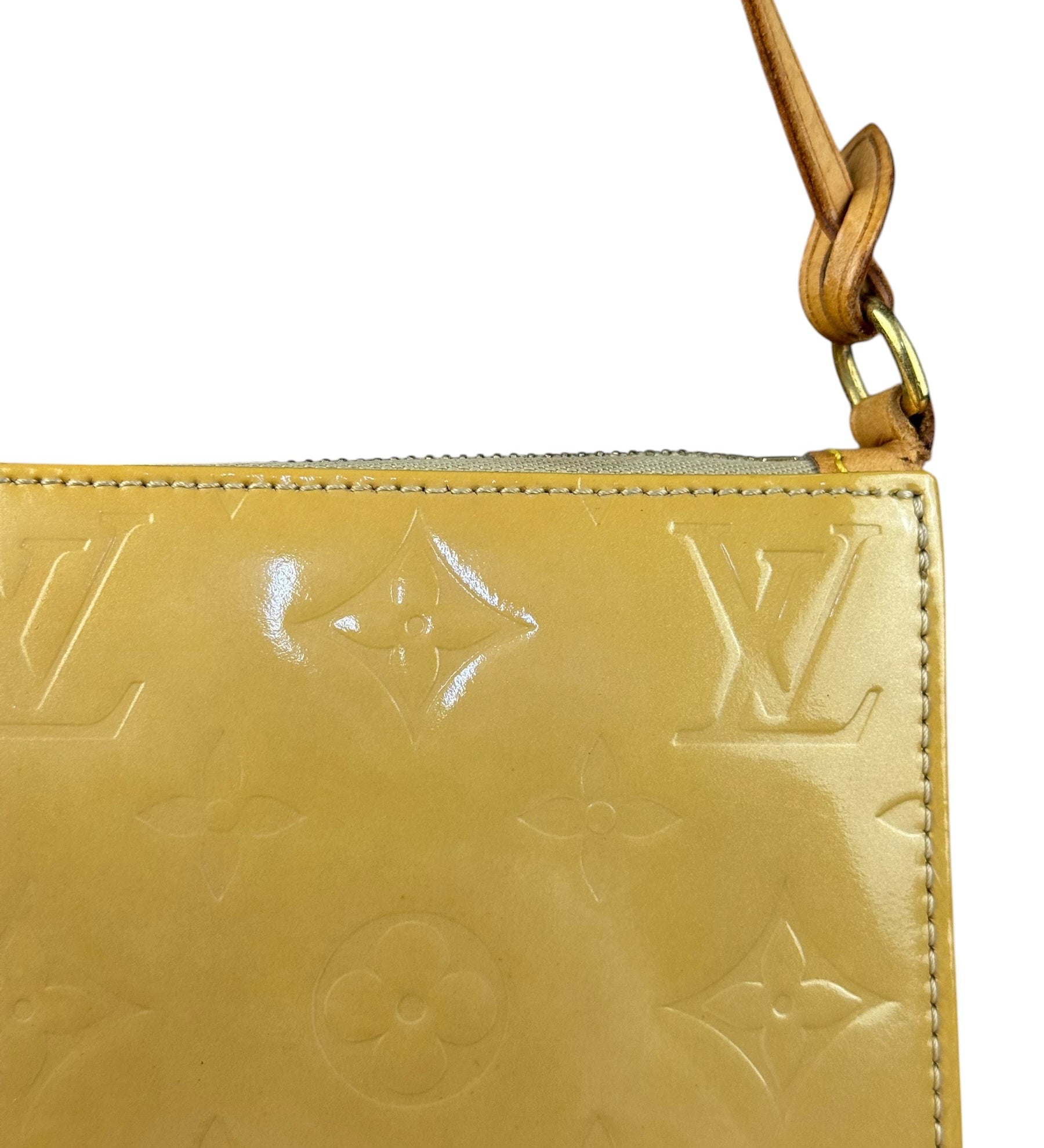 Louis Vuitton Monogram Vernis Lexington Pochette Yellow