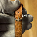 Balenciaga Gold Plated Champagne Dial Brown Leather Strap