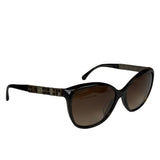 Chanel Brown 5309-B-A Crystal Baguette Bijou Cat-Eye Sunglasses