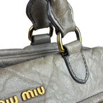 Miu Miu Green Vitello Leather Two-Way Bag