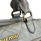 Miu Miu Green Vitello Leather Two-Way Bag