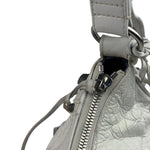 Balenciaga White Lambskin Le Cagole Shoulder Bag