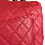 Chanel Red Quilted Caviar Leather Flap Bag 2008