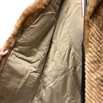 Vintage Light Brown Chevron Mink Fur Coat