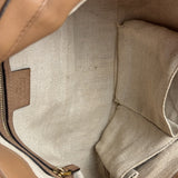 Gucci Vintage Tan Leather Medium Flap Shoulder Bag