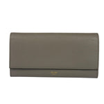 Celine Grey Leather Long Flap Wallet
