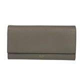 Celine Grey Leather Long Flap Wallet