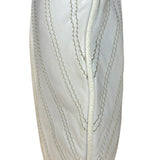 Celine Vintage White Leather Stitch Hobo Shoulder Bag