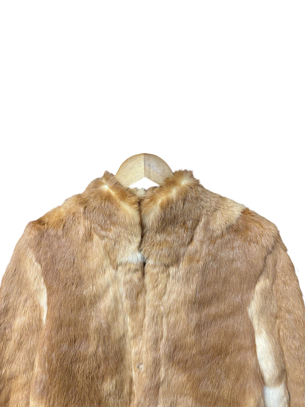 Vintage Golden Brown Rabbit Fur Coat