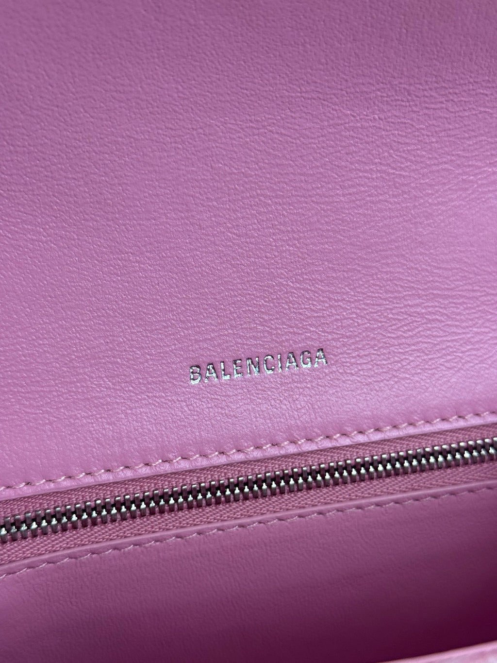 Balenciaga Pink Denim Small Hourglass 2Way Handbag