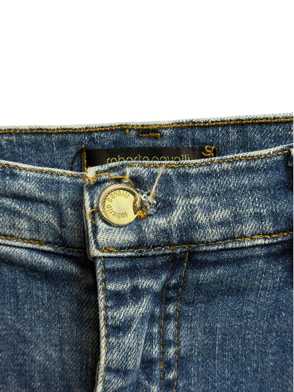 Roberto Cavalli Straight Leg Blue Denim Jeans