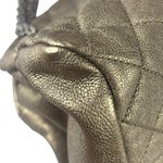 Chanel Metallic Gold Quilted Caviar Just Mademoiselle Bowling Bag 2010
