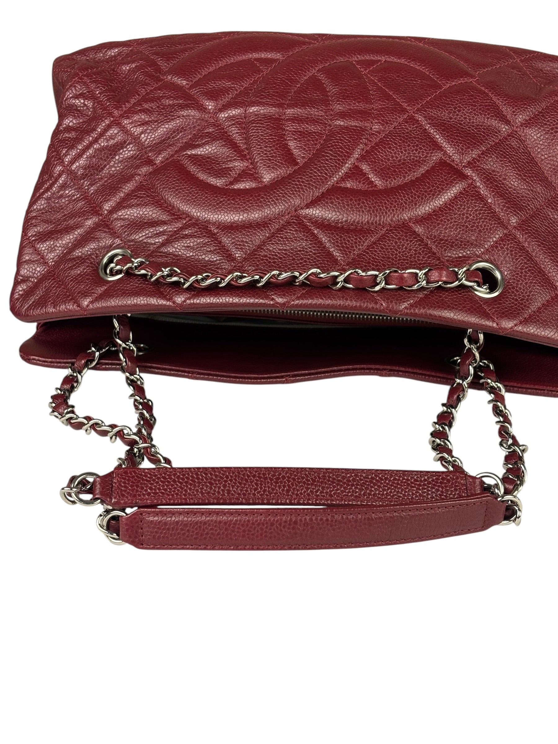 Chanel Burgundy Caviar Quilted Leather Tote 2010