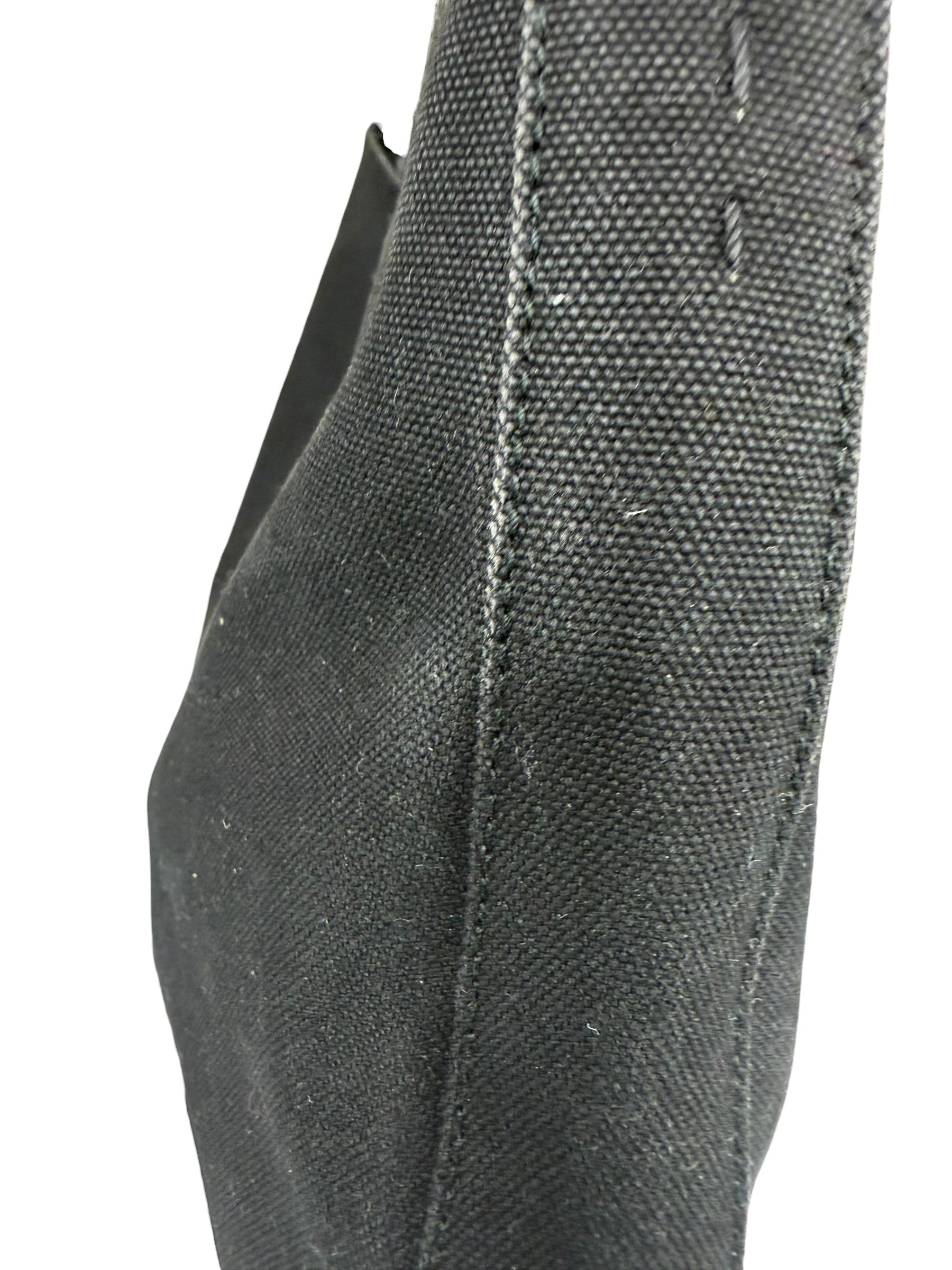 Prada Vintage Black Canvas Shoulder Bag