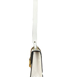 Gucci White Leather Sylvie Chain Shoulder Bag