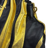 Prada Bicolor Leather Nappa Waves Tote Bag