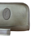 YSL Vintage Grey Leather Travel Pouch