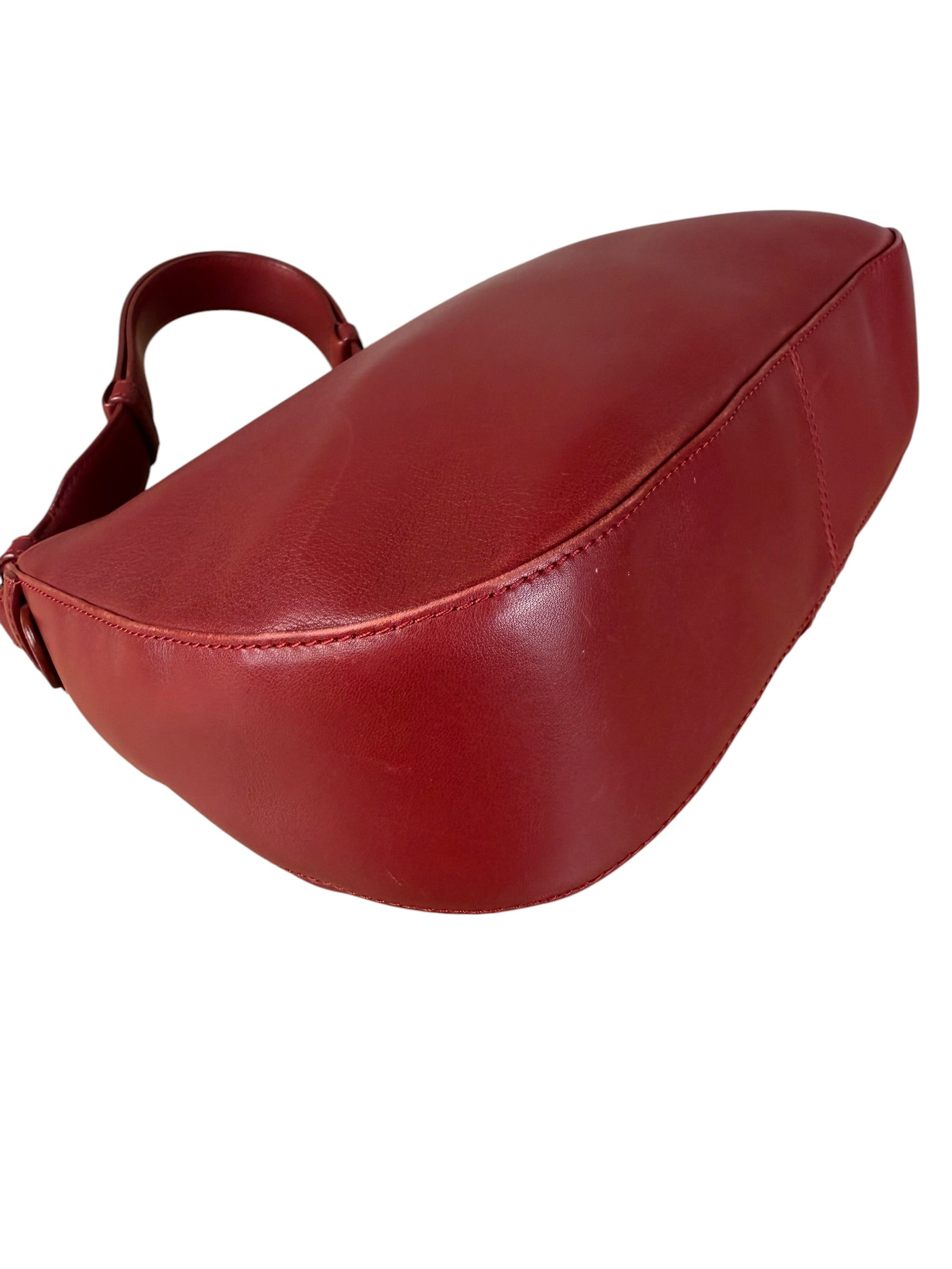 Loewe Vintage Red Leather Shoulder Bag