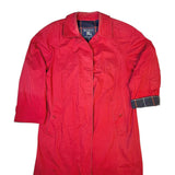 Burberry Vintage Red/Navy Check Mid Length Coat