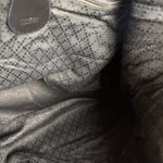 Gucci Vintage Black Canvas Bamboo Handle Bag