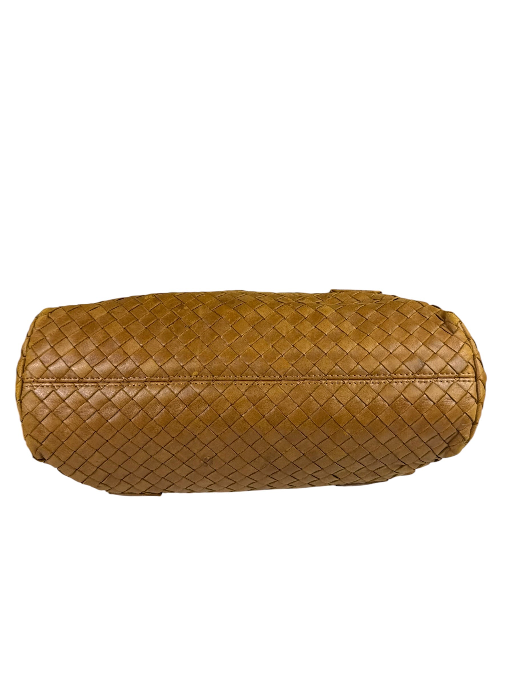 Bottega Veneta Tan Brown Intrecciato Shoulder Bag