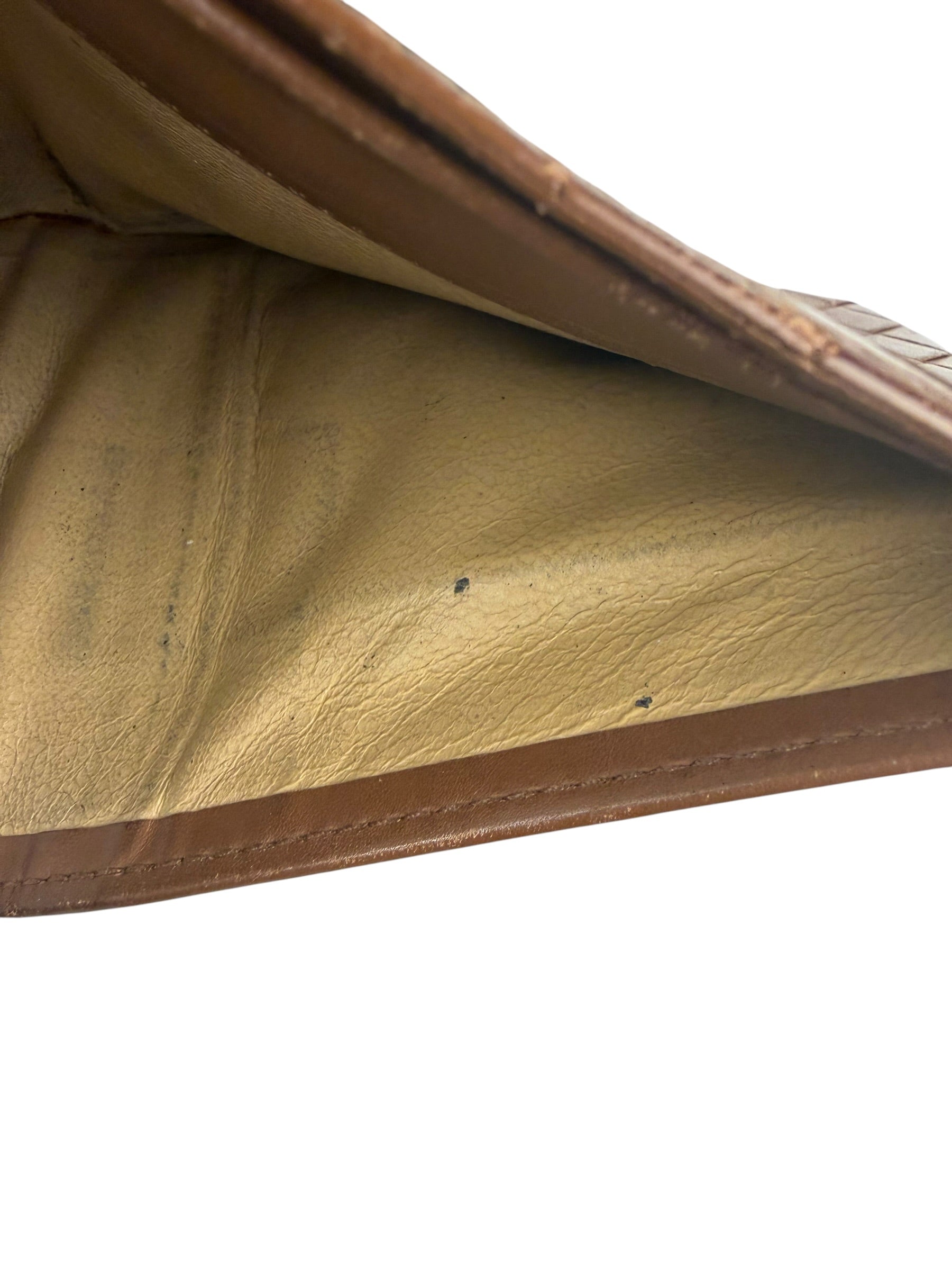 Bottega Veneta Brown Intercciato Bifold Wallet